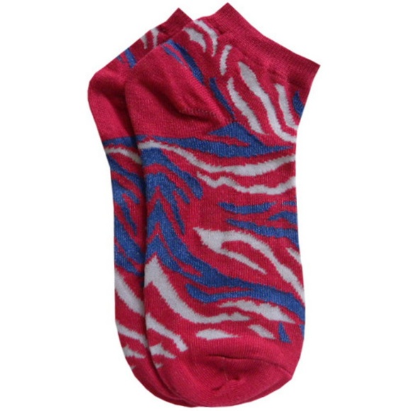 12 Pair Womens Wild Zebra Print Low Cut Fun Socks - Picture 5 of 7